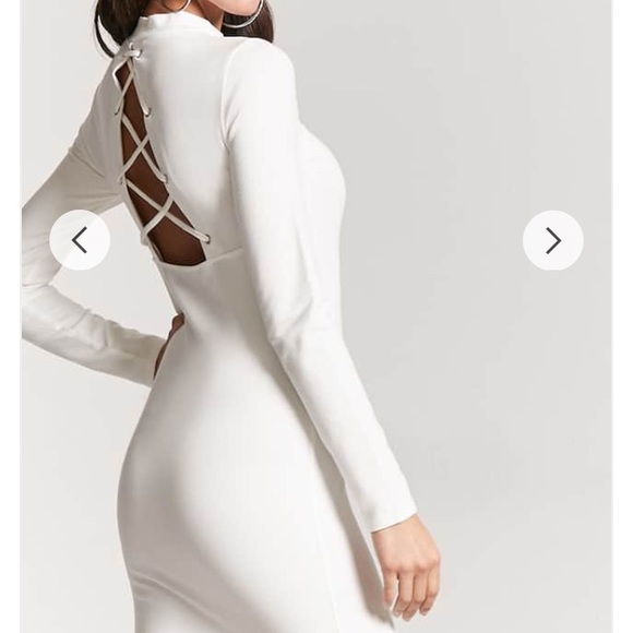 White Chest Cross Mini Dress
